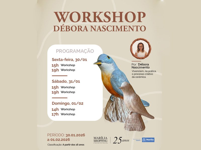 Workshop imersivo de cerâmica