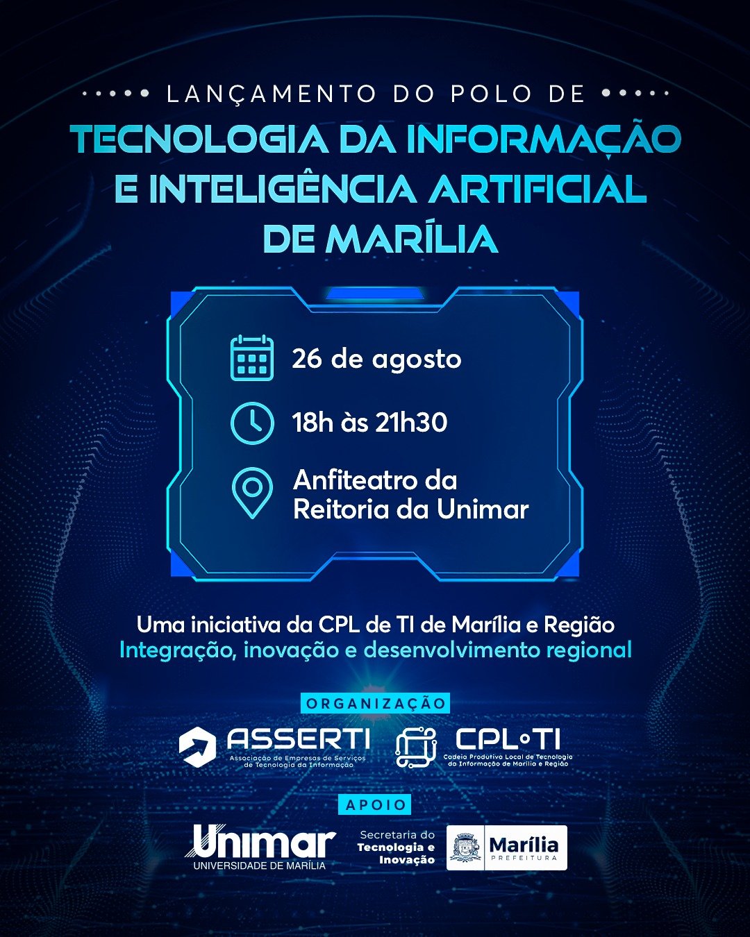 18-08 Marília lidera movimento para construção do Polo de Tecnologia da Informação e Inteligência Artificial